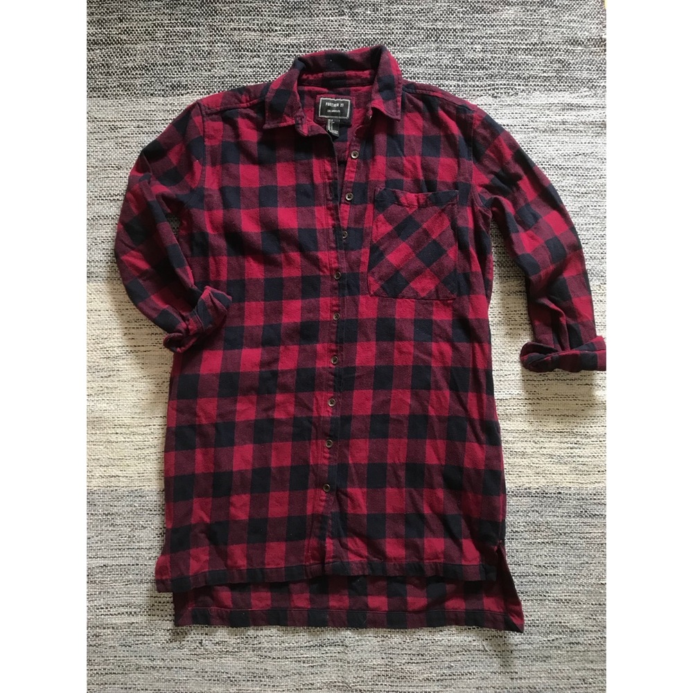 Plaid button down dress